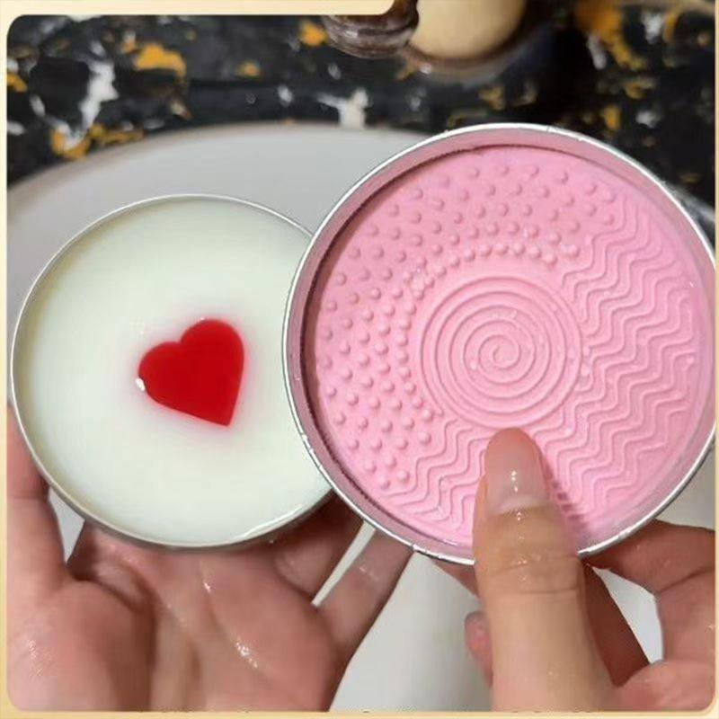 Beauty Makeup Brushes - สบู่ทำความสะอาดแปรงแต่งหน้ารูปหัวใจ SU Cute 100 กรัม สำหรับแผ่นซิลิโคน