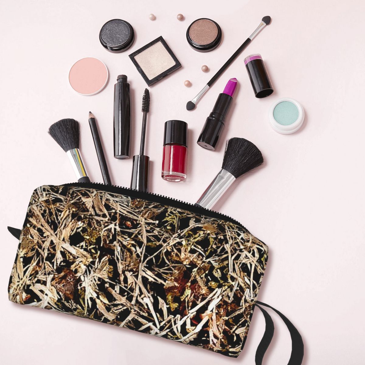 Beauty Real Makeup - กระเป๋าเครื่องสำอางลายพรางต้นไม้ กระเป๋าใส่เครื่องสำอางสำหรับผู้หญิง กระเป๋าใส่เครื่องสำอางสำหรับเดินทาง กระเป๋าใส่ดินสอ