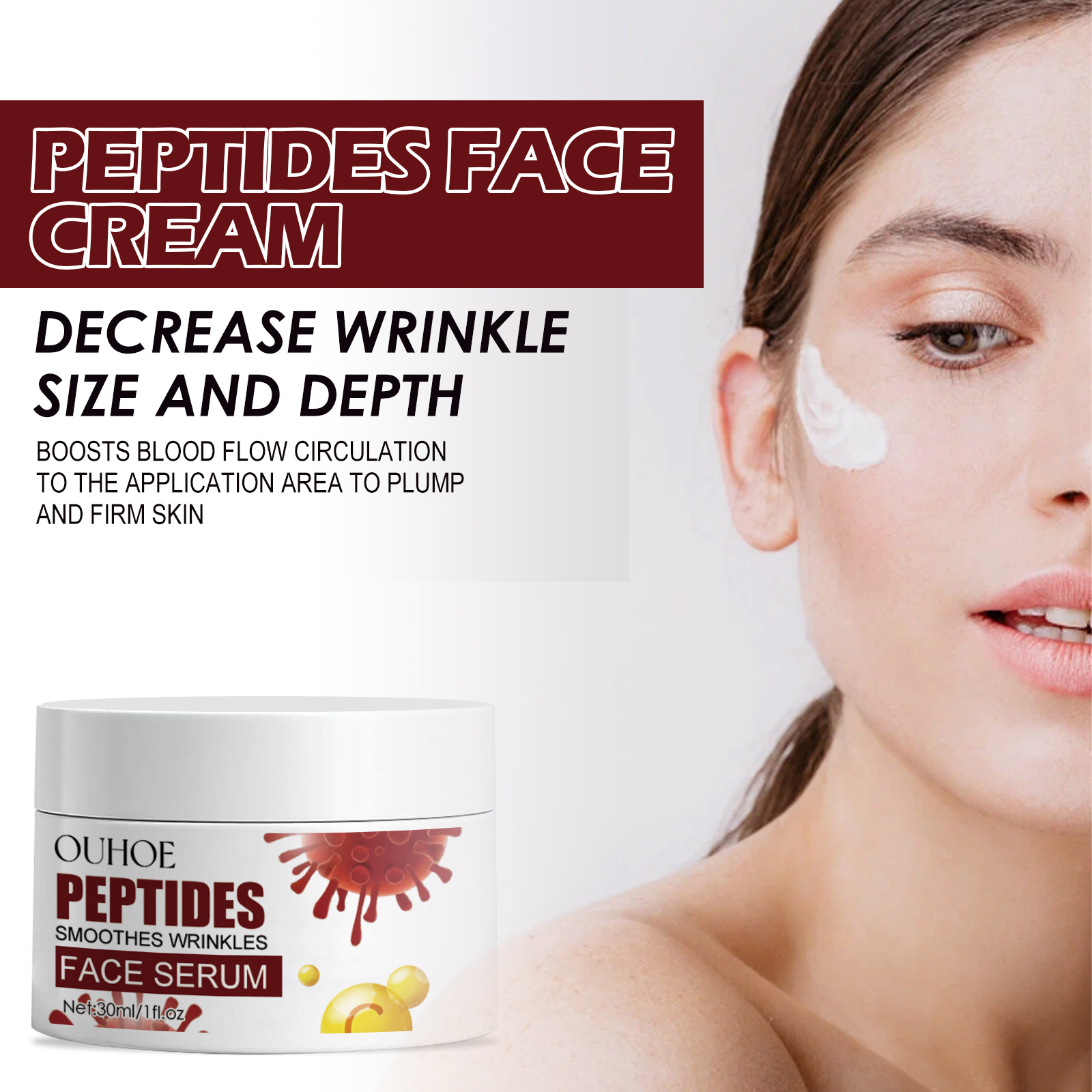 Anti-Aging Face Cream - ครีมบำรุงผิวหน้าเปปไทด์ ต่อต้านริ้วรอย ต่อต้านริ้วรอยแห่งวัย ยกกระชับ ลดเลือนริ้วรอย ซ่อมแซมผิวให้ขาวกระจ่างใส