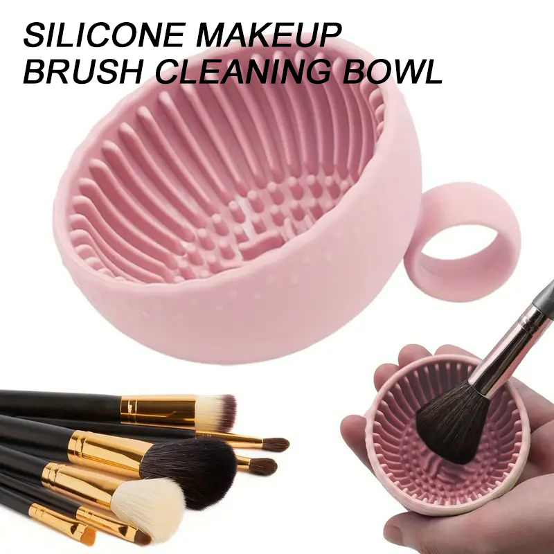 Beauty Makeup Brushes - แปรงทำความสะอาดแปรงแต่งหน้า ซิลิโคนนุ่ม ชามแปรงแต่งหน้า พัฟแป้งแบบพับได้ แปรงอายแชโดว์ แผ่นทำความสะอาดแปรงแต่งหน้า