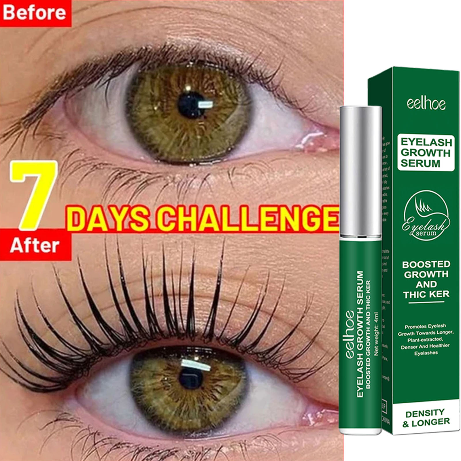 Lash Serum Growth - เซรั่มเจริญเติบโตของขนตาอย่างรวดเร็ว 7 วัน เซรั่มเพิ่มความยาวขนตาตามธรรมชาติ ยาวขึ้น หนาขึ้น