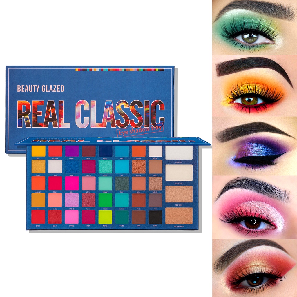 Beauty Real Makeup - ความงามเคลือบจริงคลาสสิกอายแชโดว์กันน้ํา Earth Color Multicolor แต่งหน้า Palette