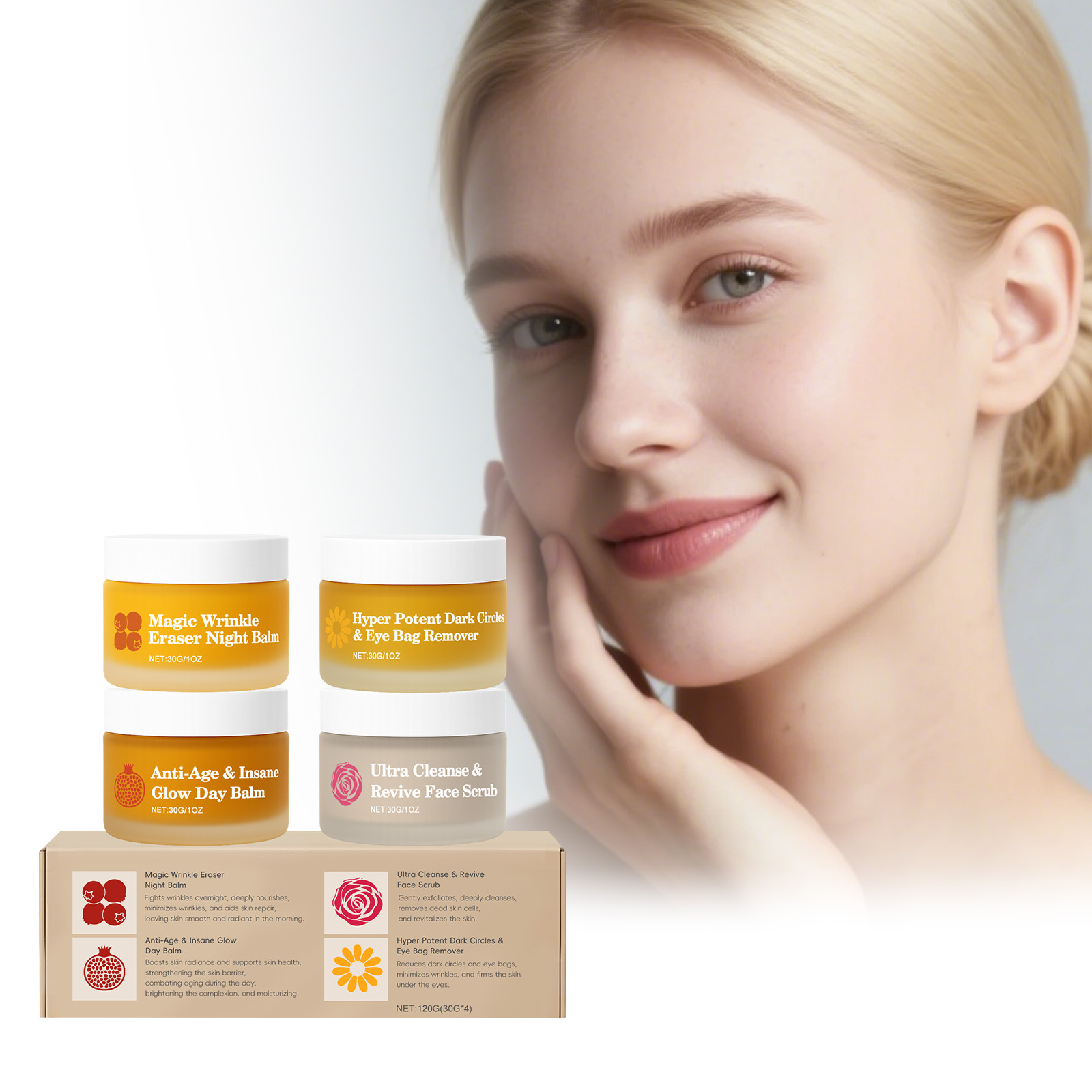 ชุดผลิตภัณฑ์ดูแลผิวหน้าแบบมัลต - Anti-Aging Face Cream บทวิจารณ์และราคา