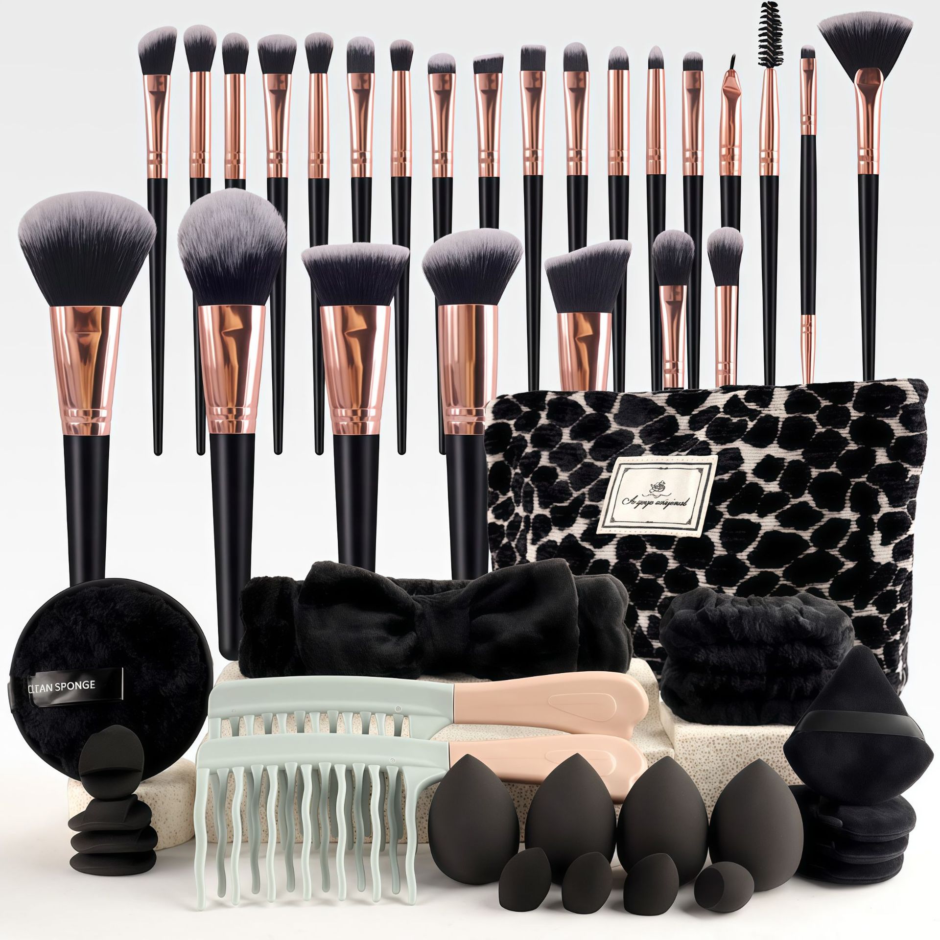ชุดแปรงแต่งหน้าสไตล์หรูหรา ชุด - Beauty Makeup Brushes บทวิจารณ์และราคา