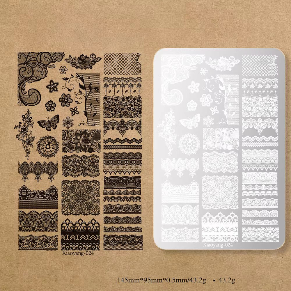 แม่แบบลายฉลุโลหะสำหรับตกแต่งเล - Nail Art Stamping Kit บทวิจารณ์และราคา