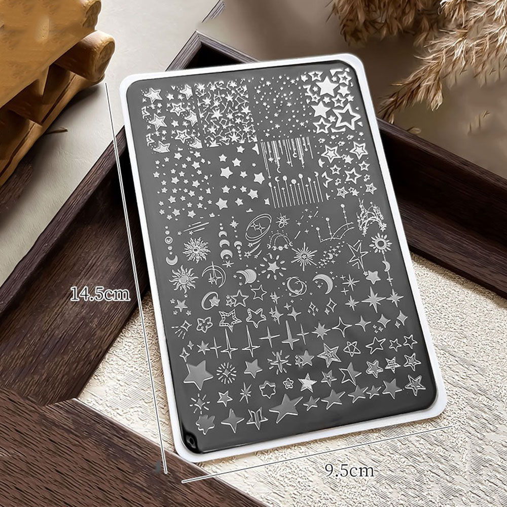 แม่แบบลายฉลุโลหะสำหรับตกแต่งเล - Nail Art Stamping Kit บทวิจารณ์และราคา