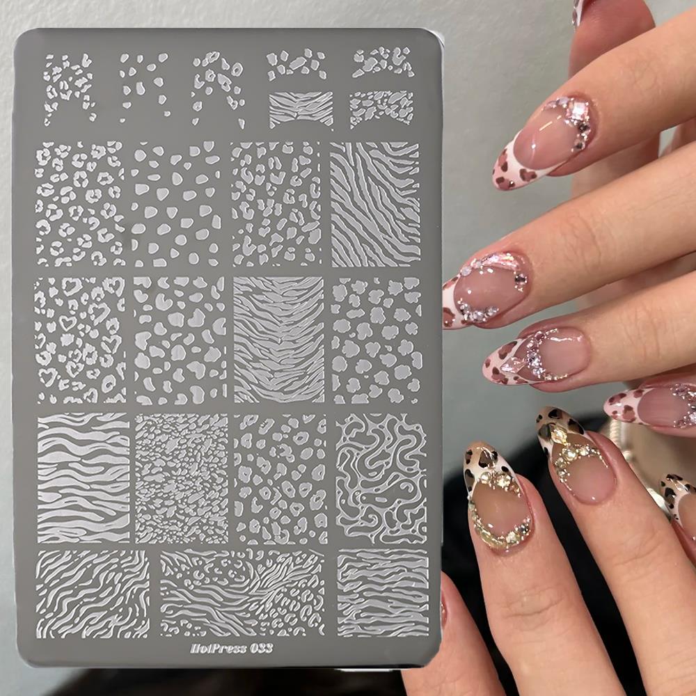 แผ่นปั๊มลายเล็บลายเสือดาวสุดเซ - Nail Art Stamping Kit บทวิจารณ์และราคา
