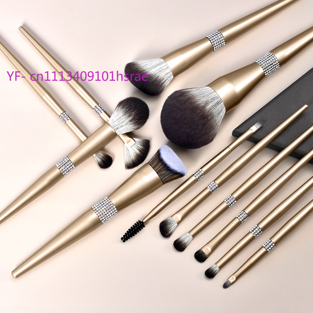 12 แชมเปญโกลด์ ไบรท์ ควีน พรีเ - Beauty Makeup Brushes บทวิจารณ์และราคา
