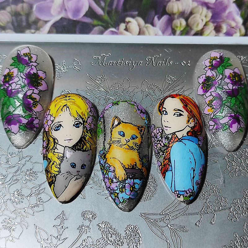 XMQ แผ่นปั๊มเล็บ เทมเพลตดอกไม้ - Nail Art Stamping Kit บทวิจารณ์และราคา