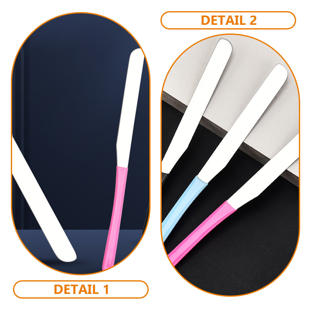 ไม้พายผสมเครื่องสำอางสแตนเลส ด - Beauty Makeup Tools บทวิจารณ์และราคา