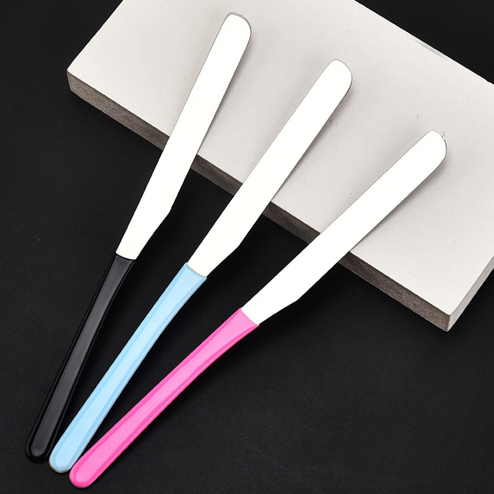 ไม้พายผสมเครื่องสำอางสแตนเลส ด - Beauty Makeup Tools บทวิจารณ์และราคา