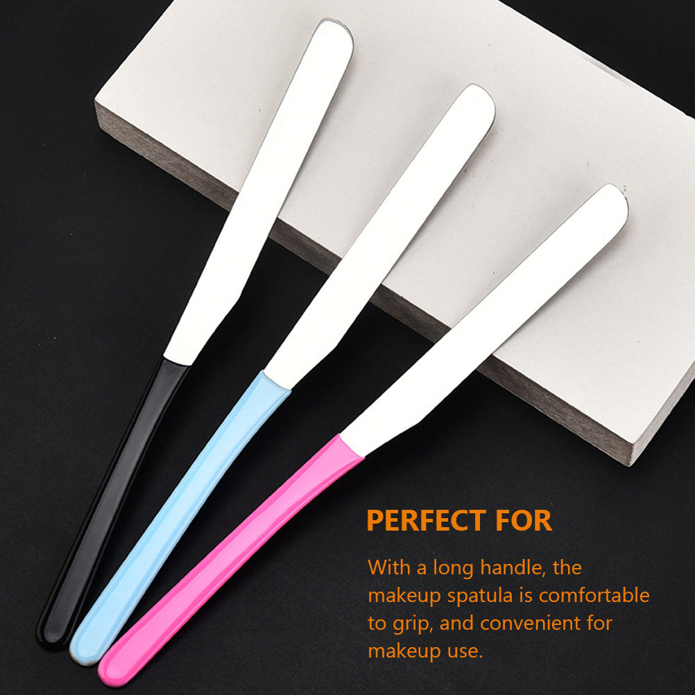 ไม้พายผสมเครื่องสำอางสแตนเลส ด - Beauty Makeup Tools บทวิจารณ์และราคา