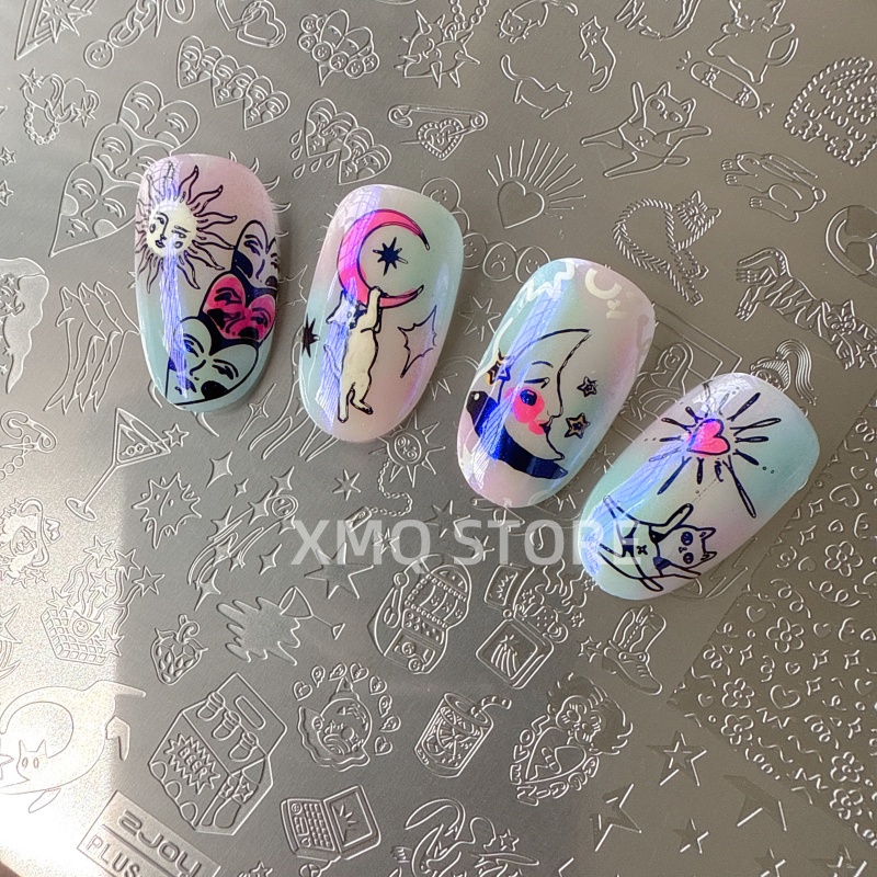 XMQ แผ่นปั๊มเล็บดีไซน์น่ารัก T - Nail Art Stamping Kit บทวิจารณ์และราคา
