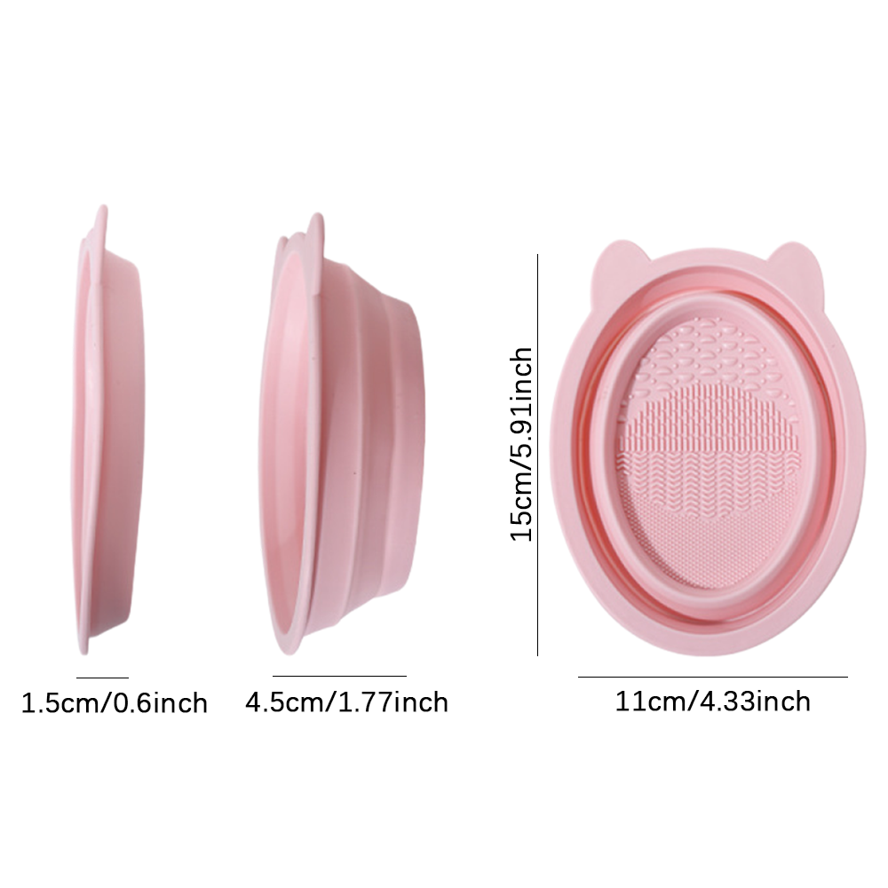 ชามซิลิโคนพับได้สำหรับทำความสะ - Beauty Makeup Brushes บทวิจารณ์และราคา