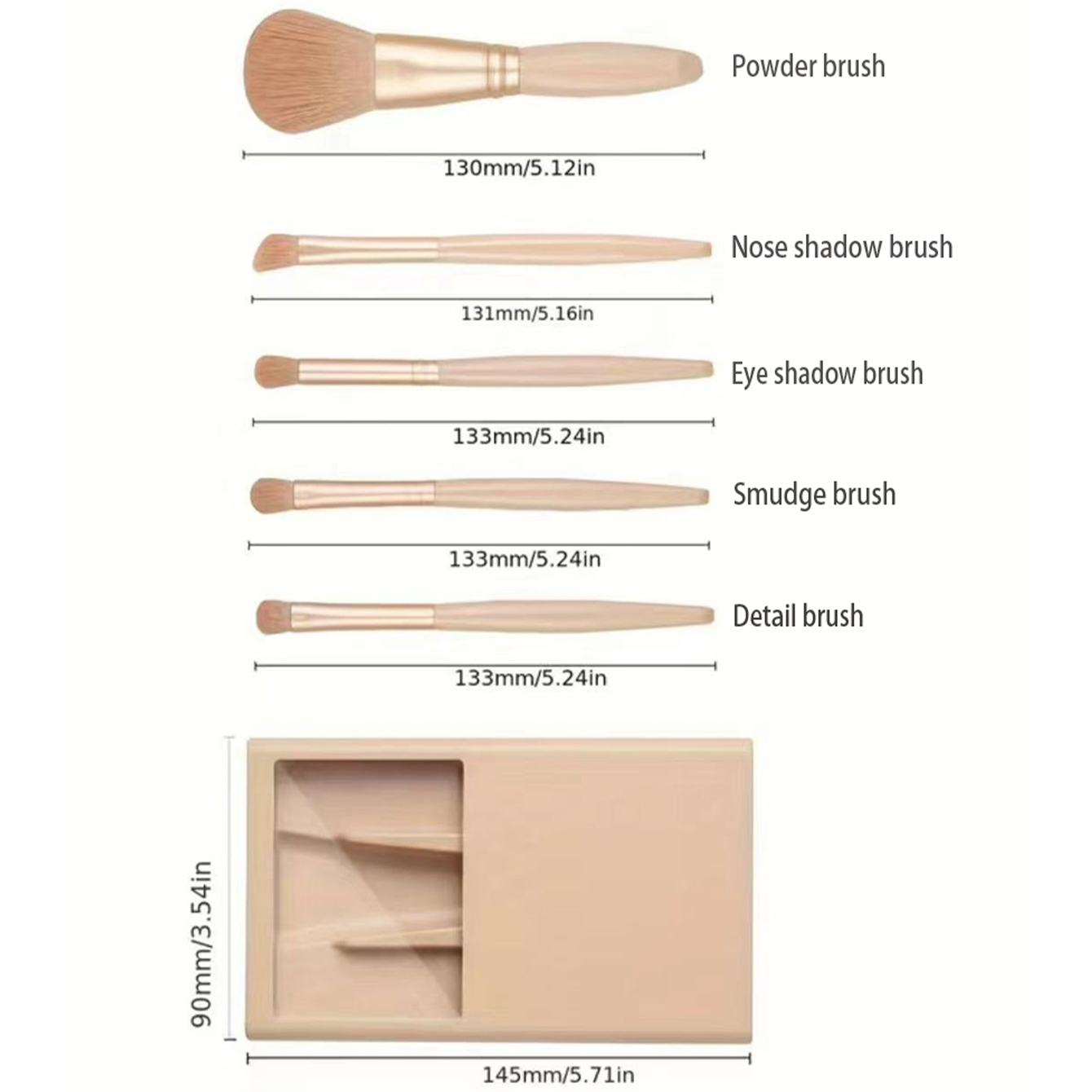 ชุดแปรงเครื่องสําอาง 5 ชิ้นพร้ - Beauty Makeup Tools บทวิจารณ์และราคา