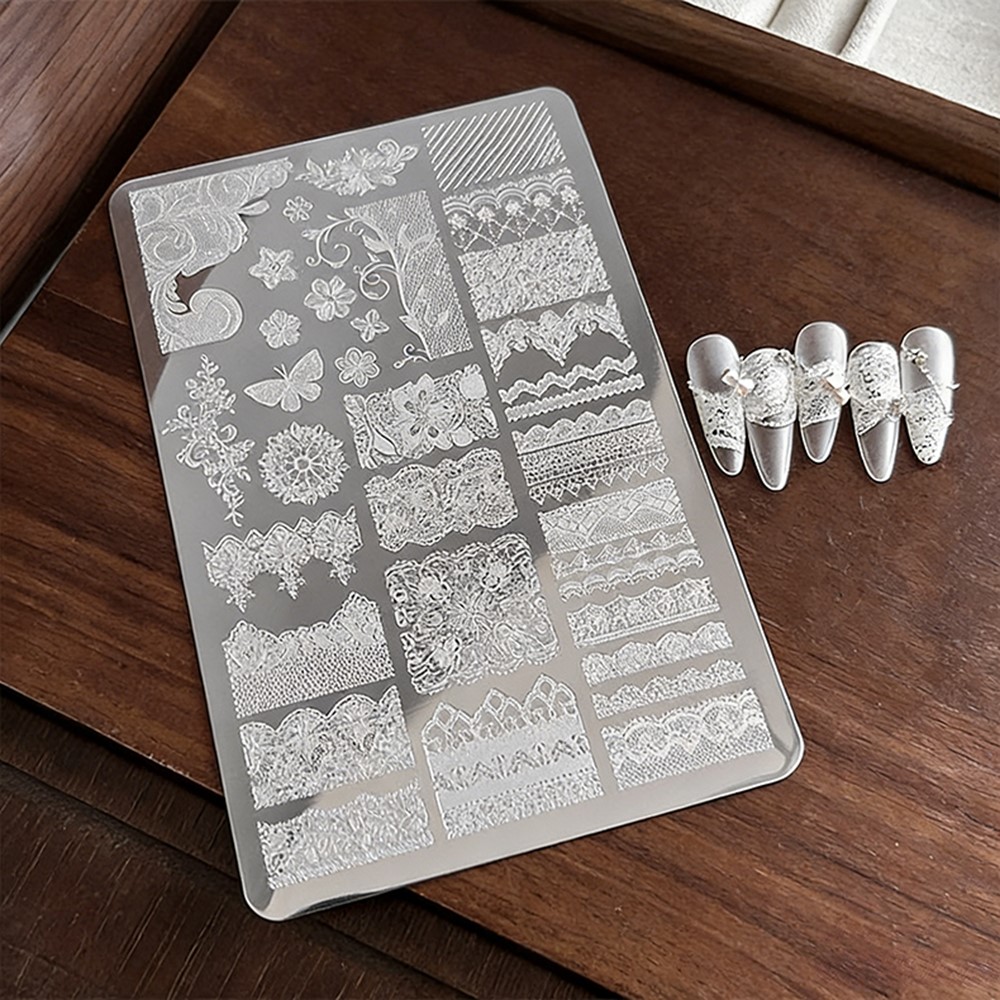 แผ่นปั๊มลายเล็บ 3 มิติ ลายผีเส - Nail Art Stamping Kit บทวิจารณ์และราคา