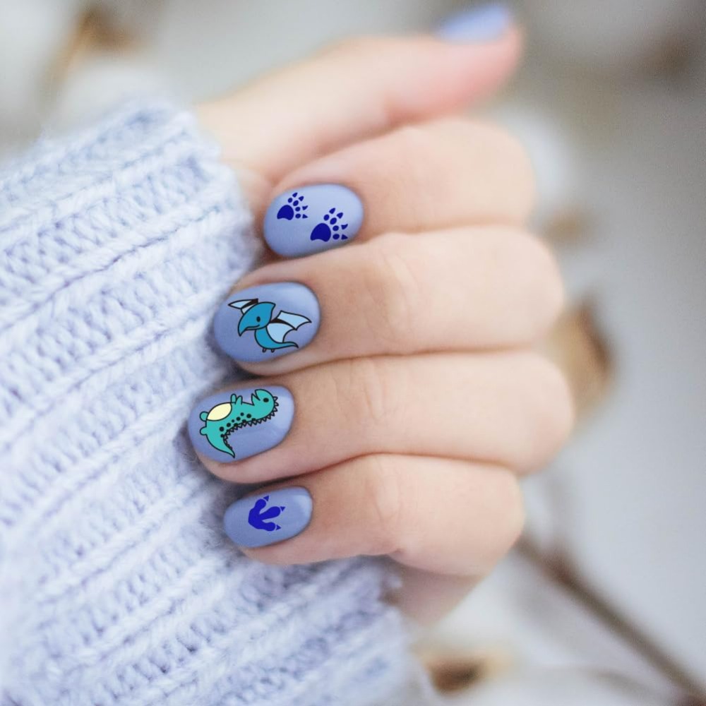 3 ชิ้นไดโนเสาร์แผ่นปั๊มเล็บไดโ - Nail Art Stamping Kit บทวิจารณ์และราคา